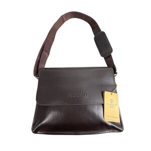 Peigrid Women's Brown Leather Crossbody Travel Bag Sz M - NWT